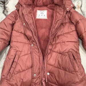 Abercrombie & Fitch Dusty Rose Puffer Jacket